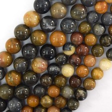 Natural Multicolor Agate Round Beads Gemstone 15" Strand 10mm 12mm S4