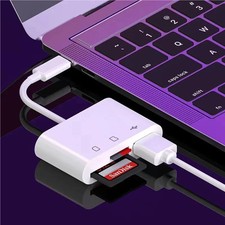 USB C to SD Card Reader, 3-in-1 Hub Converter, Micro SD TF Memory Type-C