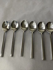 Vintage Stainless Steel Flatware The Main Course Lot of 6 Dinner Spoons