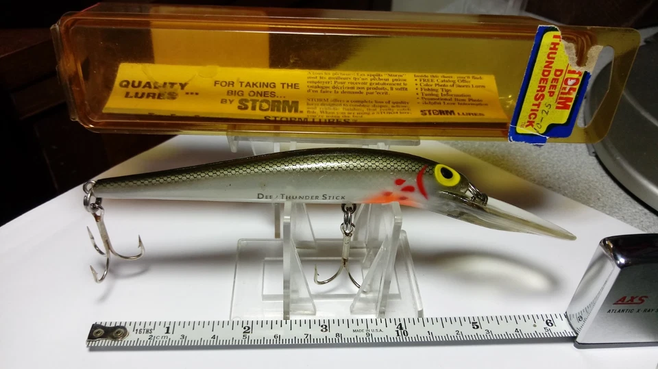 STORM, PRE-RAPALA, "DEEP THUNDERSTICK", 6", USADO, EN ORIG. PAQUETE. Con inserto, 1/2 oz Foto 4 de 4