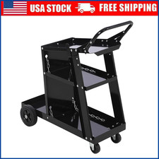 3 Tiers Rolling Welding Cart with Wheels for Welder and Plasma Cutter 220LBS