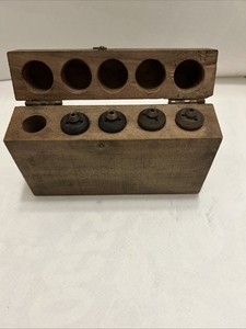 Vintage Cutting Torch Tips & Wood Case, 4 Vintage Solid Tips