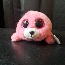Ty Beanie Boos - PIERRE the Pink Baby Seal (6 Inch) NEW MWMTs Plush Stuffed Toy