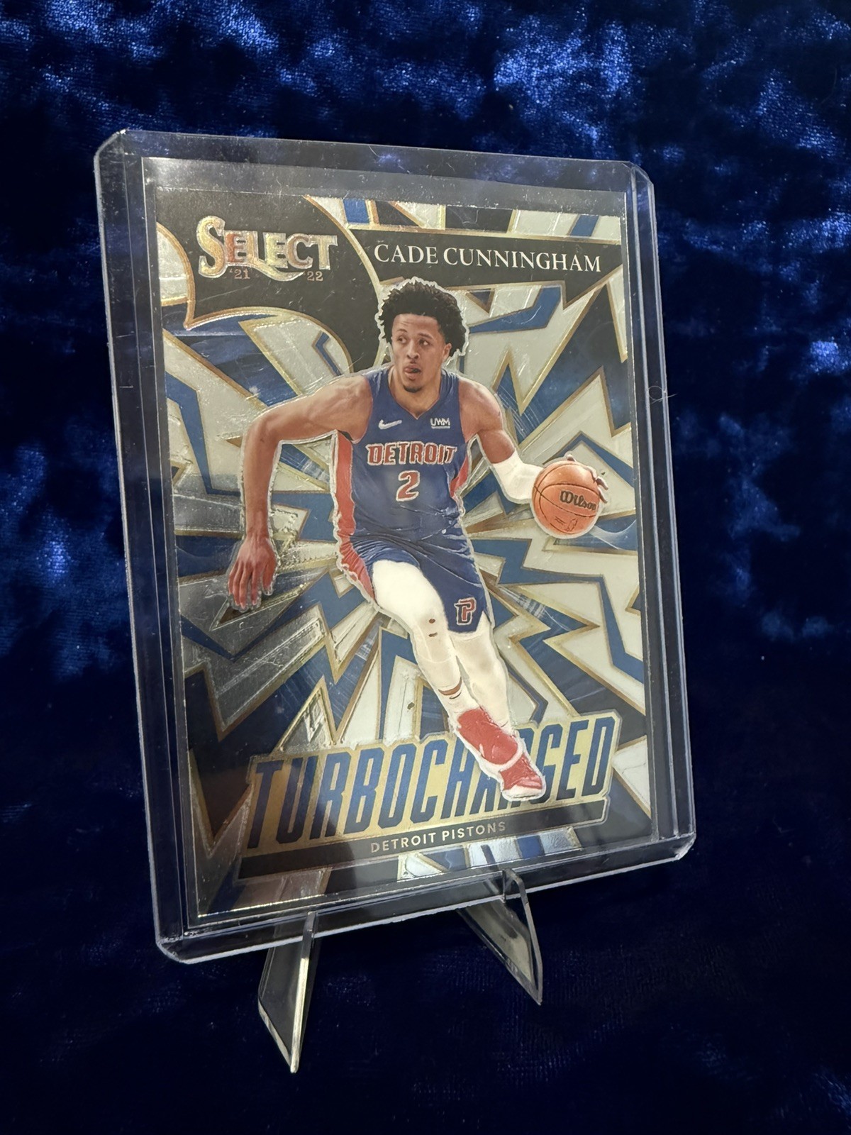 2021-22 Panini Select Turbocharged Prizm Cade Cunningham #6 Pistons Silver