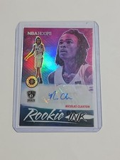 2019-20 Panini Hoops Nic Claxton Rookie Ink Autograph RC Nets RI-NCX Auto