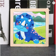 Kids 3D Wooden Animal Vehicle Puzzle Educational Set