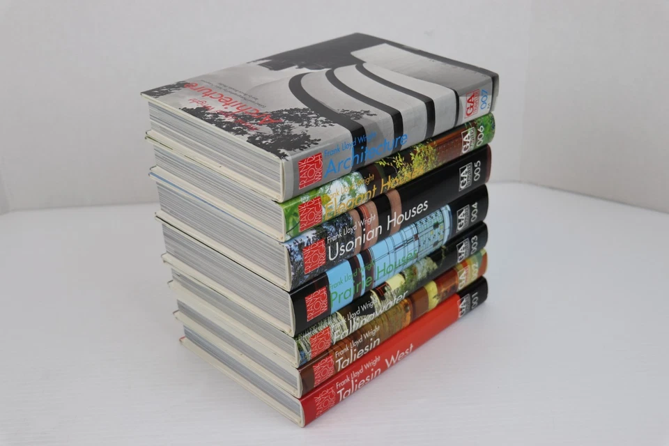 Frank Lloyd Wright Complete Collection of 7 Volumes GA Traveler Hardcover Mint Foto 2 de 4
