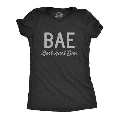 Womens BAE Best Aunt Ever T Shirt Funny Niece Nephew Family Vintage Novelty Tee