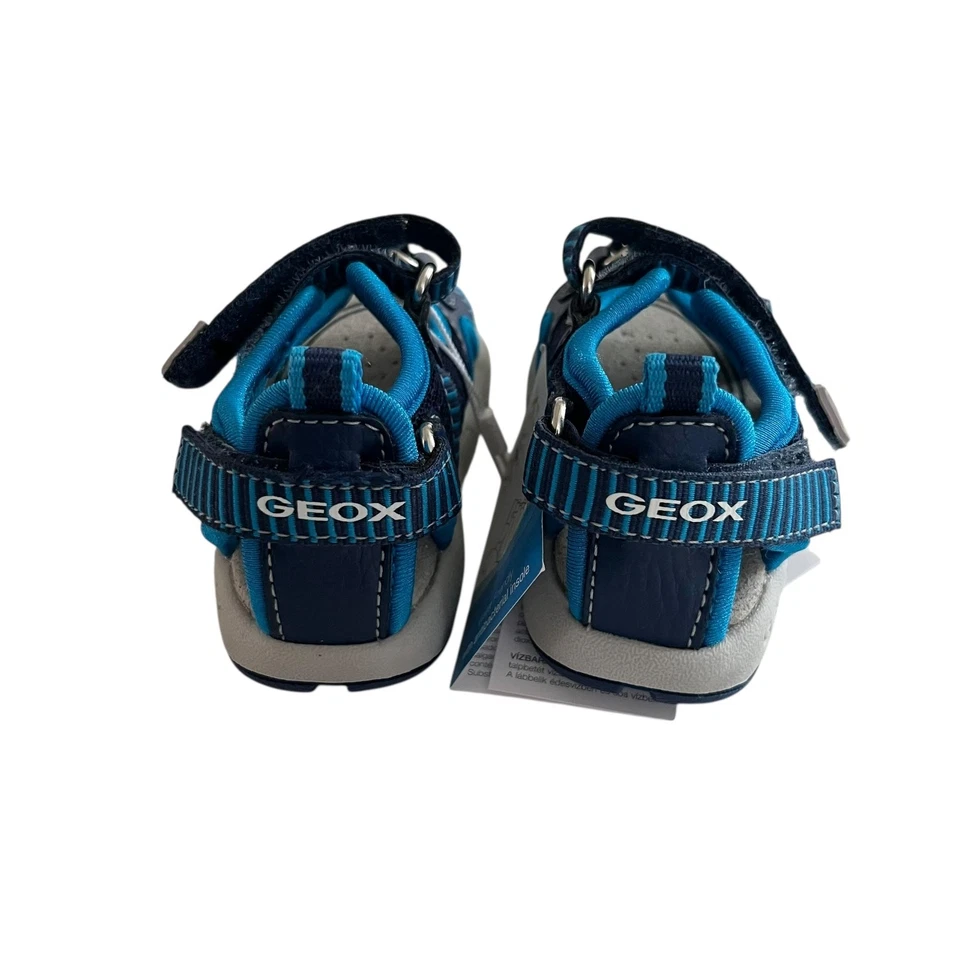 Geox Respira 男孩 海军蓝 水上朋友;y 运动凉鞋 尺寸 20/US 4.5 全新带标签 — 第 3/4 张图片