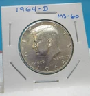 1964-D Kennedy Half Dollar 90% Silver Coin / Mint State Uncirculated