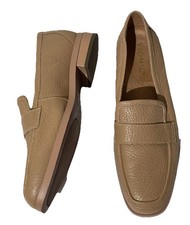 Vionic Sellah Pebbled Leather Loafers Slip On Tan Brown Women s Sz 6.5 Comfort