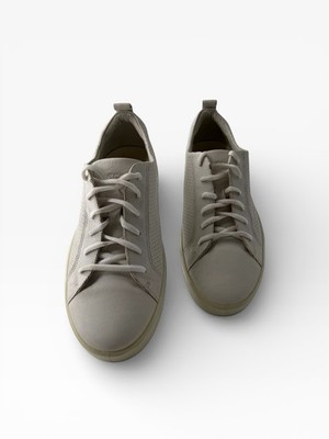 ECCO Men's Leather Lace Up Sneakers Summer Preppy Classic Vacation Casual Shoes