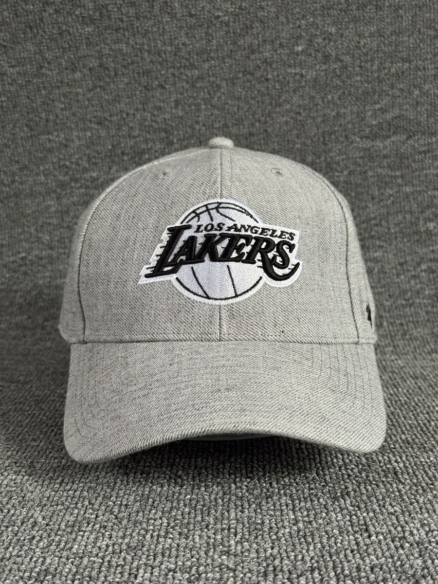 '47 Brand Los Angeles Lakers Dad Hat Strapback Heather Grey Black One Size