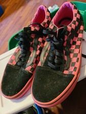 VANS Old Skool Women s Pink/Black Checkerboard Canvas Low Top Lace-Up