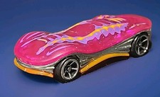 2014 Mattel Hot Wheels Clear Speeder Purple Plastic Sports Car Race Vehicle
