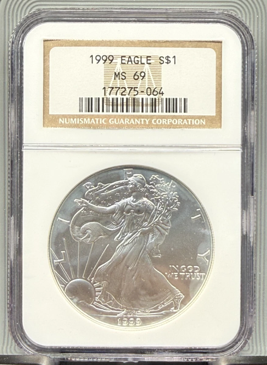 American Eagle MS 69 Graded 1999 Silver Bullion Coins for sale | eBay