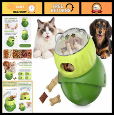 Interactive Wobble Treat Dispenser Ball for Cats Small Dogs - Enrichment Toy,