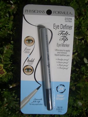 2 PHYSICIANS FORMULA EYE DEFINER FELT TIP EYELINER, #2229 COOL  BLACK