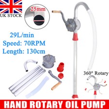 New 51" Rotary Hand Drum Barrel Syphon Self Priming Pump Diesel Fuel Oil 29L/min