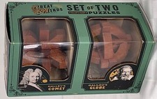 Great Minds Set of Two Halley's Comet Puzzle and Galileo's Globe Puzzle Set NEW