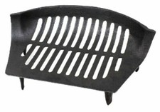 Fire Grate Cast Iron Heavy Duty Black 15" Fireplace Log Coal Open Fire Accessory