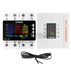 Electricity 3 Phase 4 Wire Energy Meter AC Power DIN Rail Wattmeter Consumption