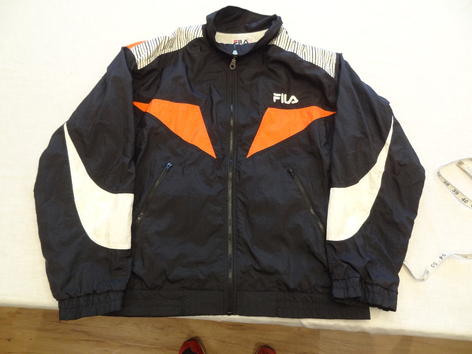 Giacca a vento vintage FILA multicolore con zip uomo 40