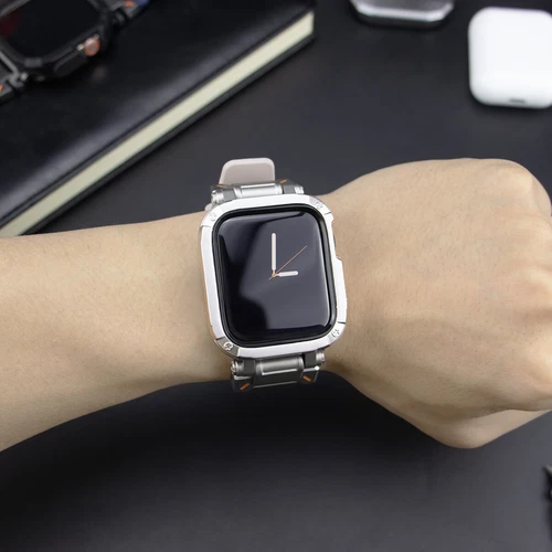 Correa y carcasa de metal + silicona para Apple Watch Ultra2 49 mm 9 8 44/45 mm - Imagen 6 de 32
