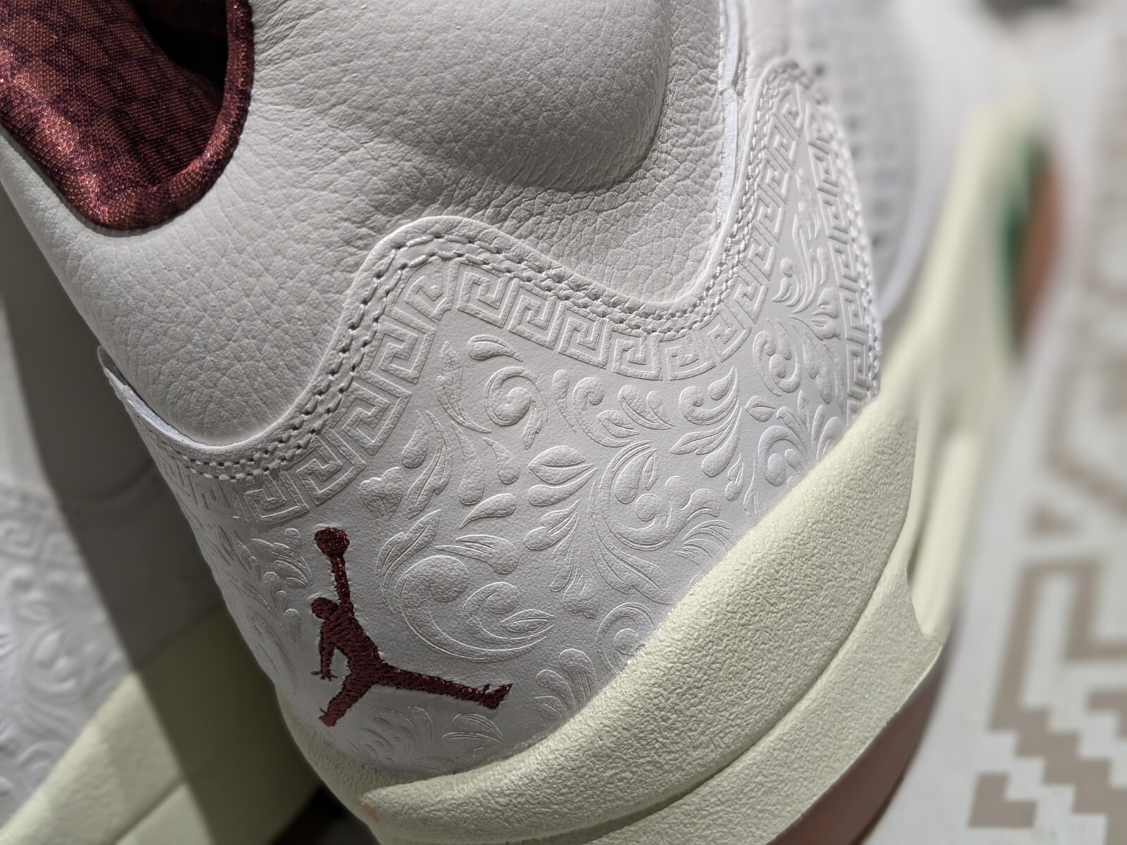 PONY Nike Air Jordan 5 El Grito Sneakers Uomo 13 Off White Scarpe Retrò (HF8833 100)