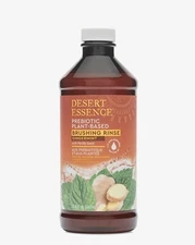 DESERT ESSENCE Prebiotic Plant-Based Brushing Rinse Gingermint  15.8 fl oz