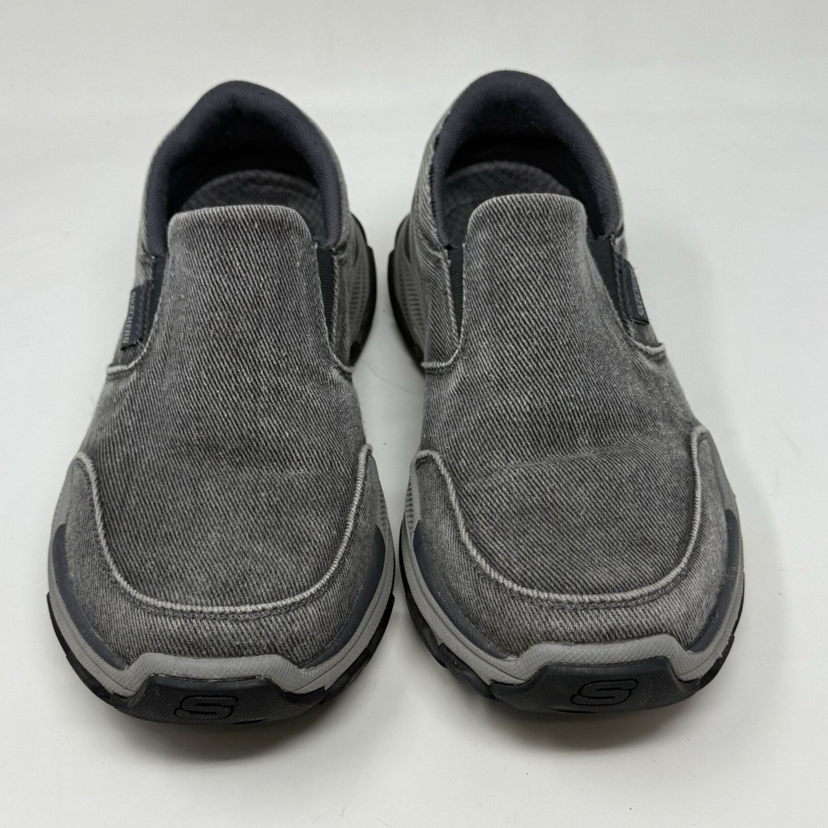 Skechers Respected Fallston Shoes Mens 8 Extra Wide Fit Gray 