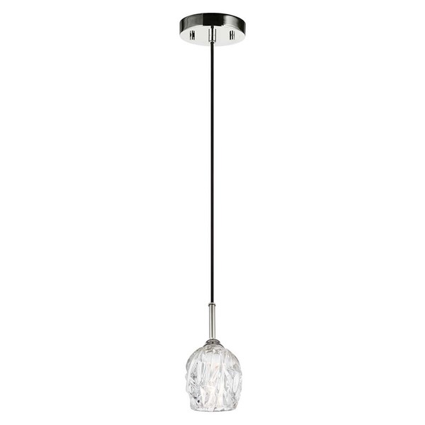 Pendellampe Deckenleuchte HäNgeleuchte H 23,2 Cm Esszimmerleuchte Glas Nickel-image
