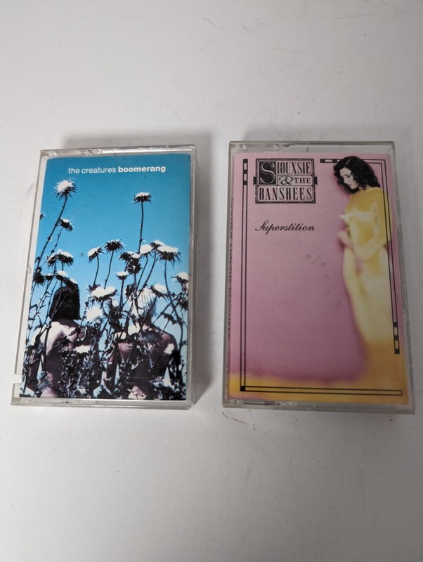 2 Creatures and Siouxsie and the Banshees cassettes: Boomerang & Superstition