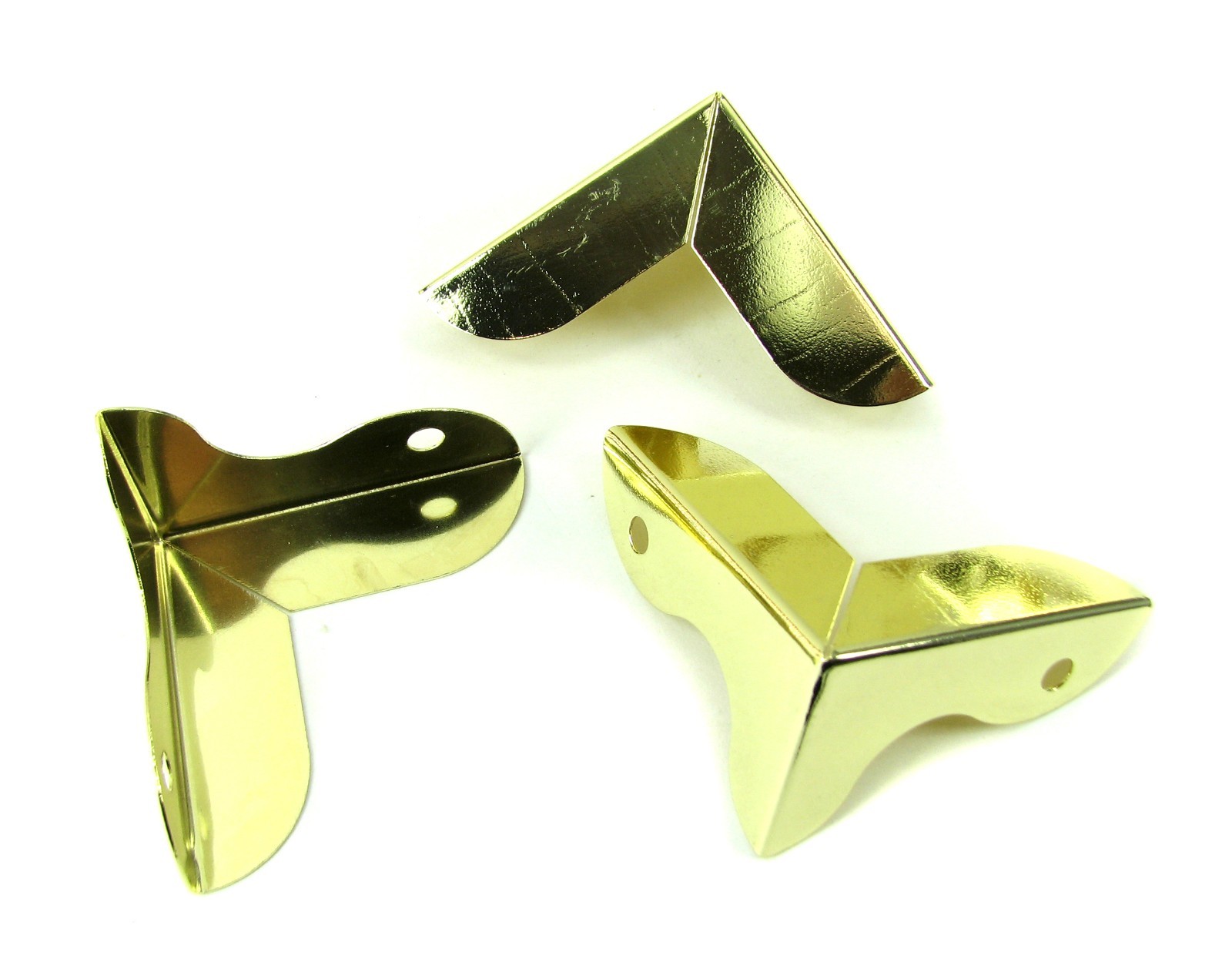 8pc. Shiny Gold Large "Art Deco"style Decorative Box Corners with