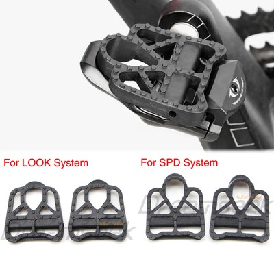 2x Fahrrad Clipless Plattform Adapter Pedal Konverter für Shimano SPD KEO LOOK