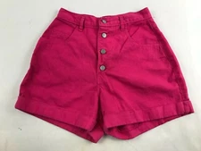 Sostanza Shorts Women's Size 9/10 Pink Sexy Hot High Rise Cuffed Hem