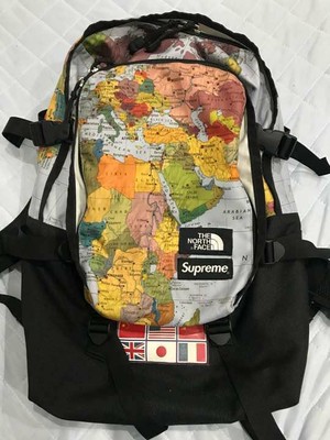 north face supreme map backpack