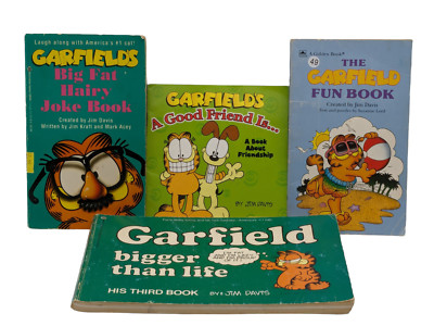 Garfield Jim Davis Books 1-Fun Book 1-Joke Book 1-Bigger Than Life 1-Good Friend
