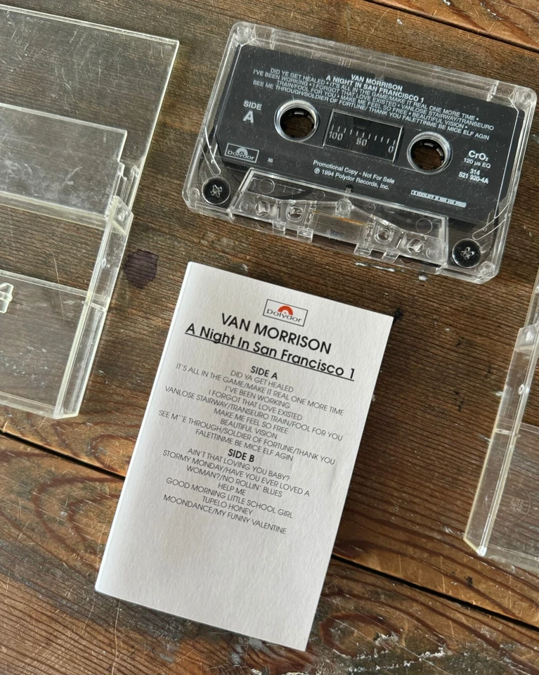 Van Morrison A Night In San Fransisco Promotional Copy Cassette Tapes 1994 NYC - Image 2 of 4