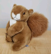Vintage Eden Beatrix Potter Nutkin Squirrel Plush Brown Big Bushy Tail