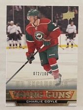 2013/14 Charlie Coyle YG Young Guns Exclusives Rookie RC 72/100 Blue Jackets