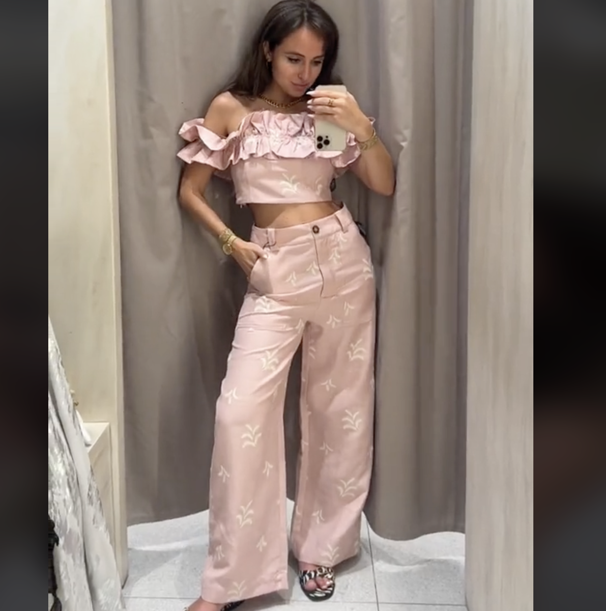 ZARA WOMAN NWT PINK EMBROIDERED LINEN BLEND PANTS TROUSERS ZARA WOMAN NWT PINK EMBROIDERED LINEN BLEND PANTS TROUSERS