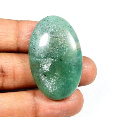 Natural Green Amazonite Cabochon Oval Shape Loose Gemstone 69 Cts #8620