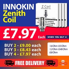 INNOKIN ZENITH COILS, Z, Zlide, Plexus Plex 3D,KAL 1.6 0.8 0.5 0.48 Vape Coil