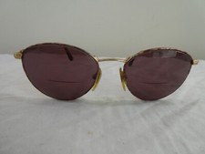 Vintage Safilo Elasta Gold Color Eyeglass Frames Designer Case 130 Made In Italy