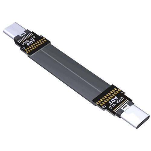 ADT-Link USB 3.1 Type C to Type C Flat Extension Cable 10Gbps 90 Degree USB C 3A - 第 9/9 張圖片