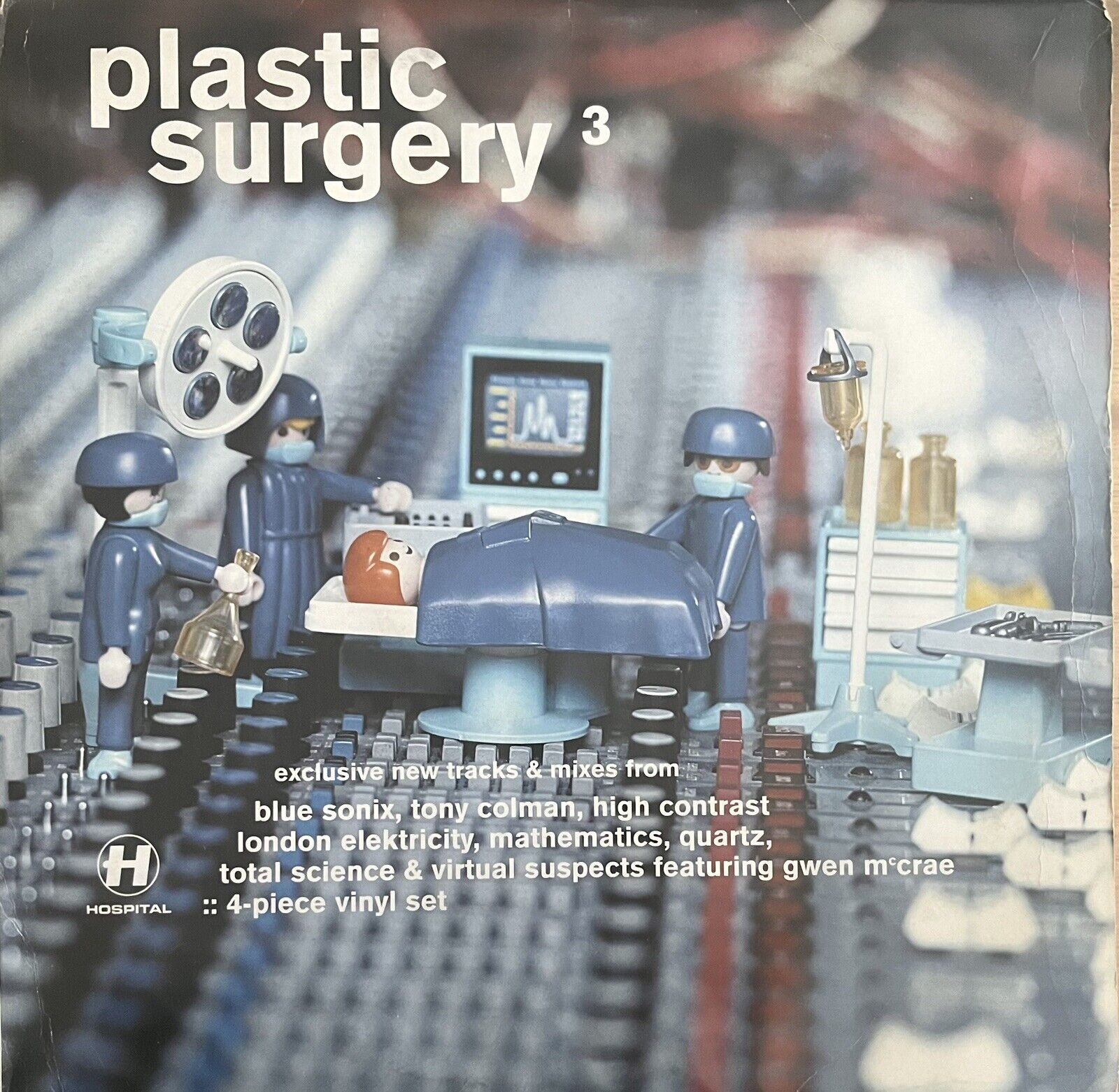 Plastic Surgery 3 LP 4x12" vinyl Hospital Records Jazz Jungle Drum & Bass VG+/VG