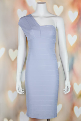 ice blue bodycon dress Hourglass Mid Sleeve BOW Pencil Dress 8 / Pale Blue
