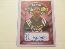 D.J. MATTHEWS Florida State 2017 Leaf Army All-American RED Tour Auto #1/5