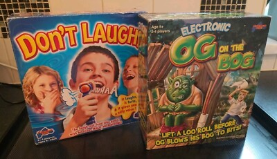 OG ON THE BOG & DON'T SMILE 2 KINDERSPIELE BEIDE KOMPLETT SCHÖNER ZUSTAND 